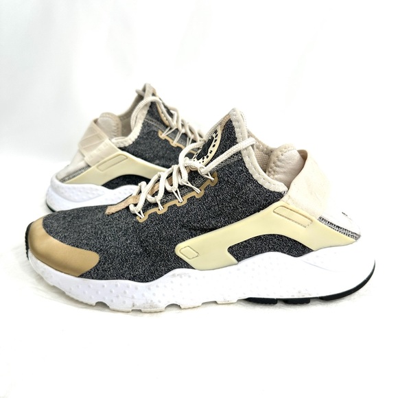 Nike Air Huarache Run Ultra SE Women Size 8 Orewood Gray Gold Shoe Sneaker - Picture 5 of 9